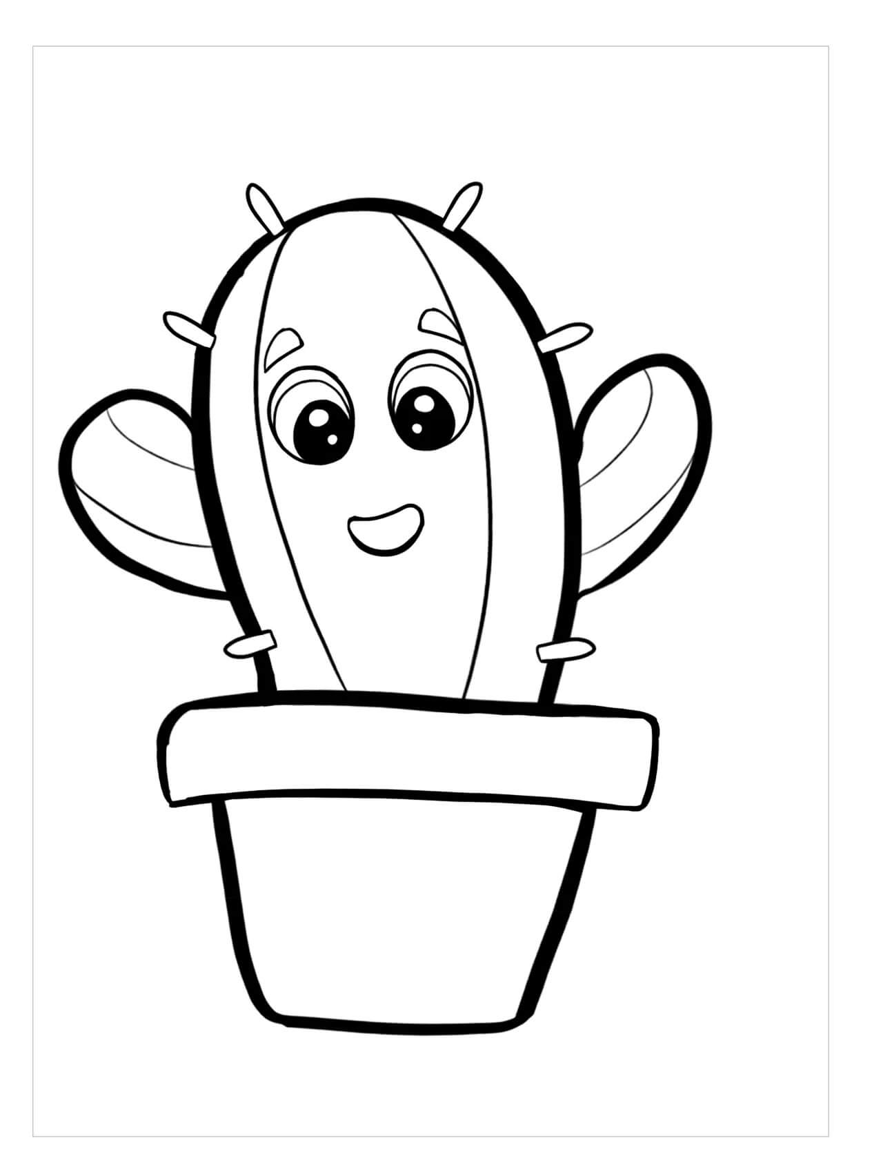 Dibujo para colorear: Cactus (Naturaleza y Estaciones) #170805 - Dibujos para Colorear e Imprimir Gratis