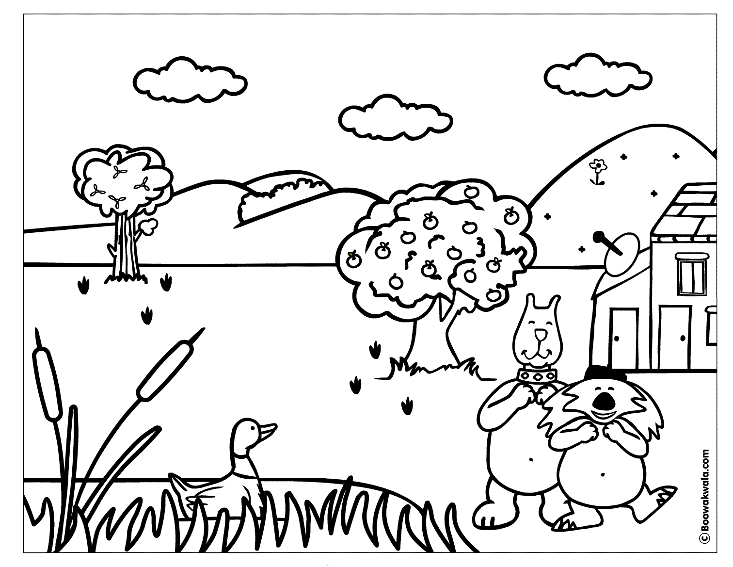 Dibujo para colorear: Campo (Naturaleza y Estaciones) #165456 - Dibujos para Colorear e Imprimir Gratis