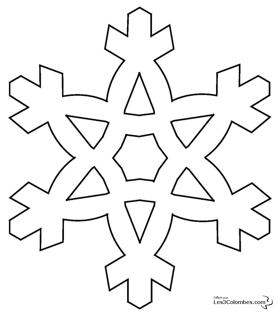 Dibujo para colorear: Copo de Nieve (Naturaleza y Estaciones) #160456 - Dibujos para Colorear e Imprimir Gratis