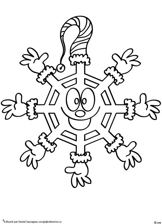 Dibujo para colorear: Copo de Nieve (Naturaleza y Estaciones) #160465 - Dibujos para Colorear e Imprimir Gratis