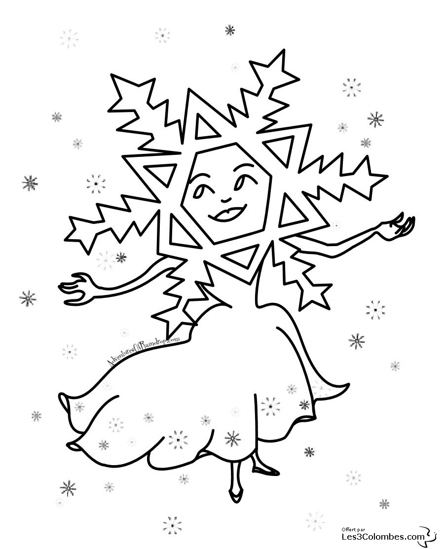 Dibujo para colorear: Copo de Nieve (Naturaleza y Estaciones) #160470 - Dibujos para Colorear e Imprimir Gratis