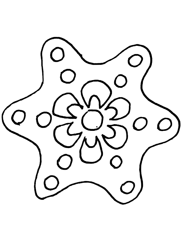 Dibujo para colorear: Copo de Nieve (Naturaleza y Estaciones) #160506 - Dibujos para Colorear e Imprimir Gratis