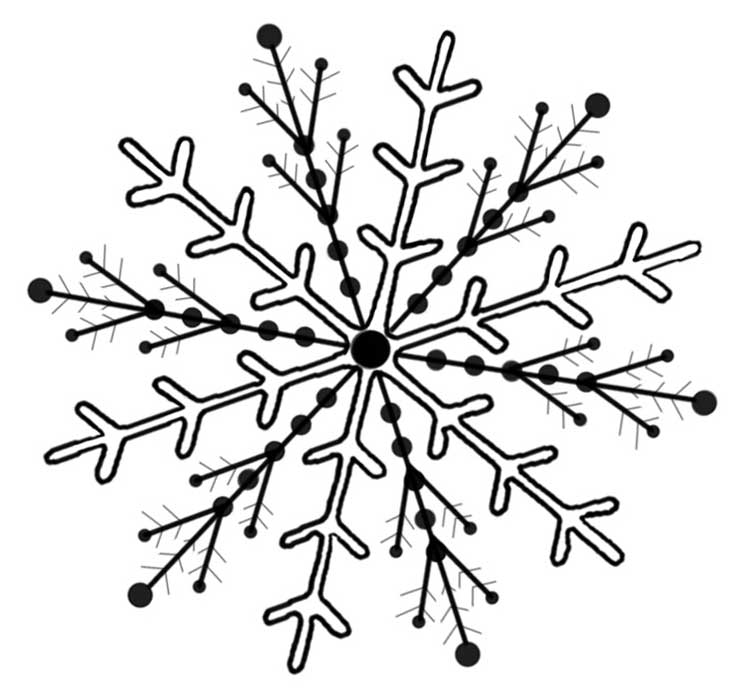 Dibujo para colorear: Copo de Nieve (Naturaleza y Estaciones) #160596 - Dibujos para Colorear e Imprimir Gratis