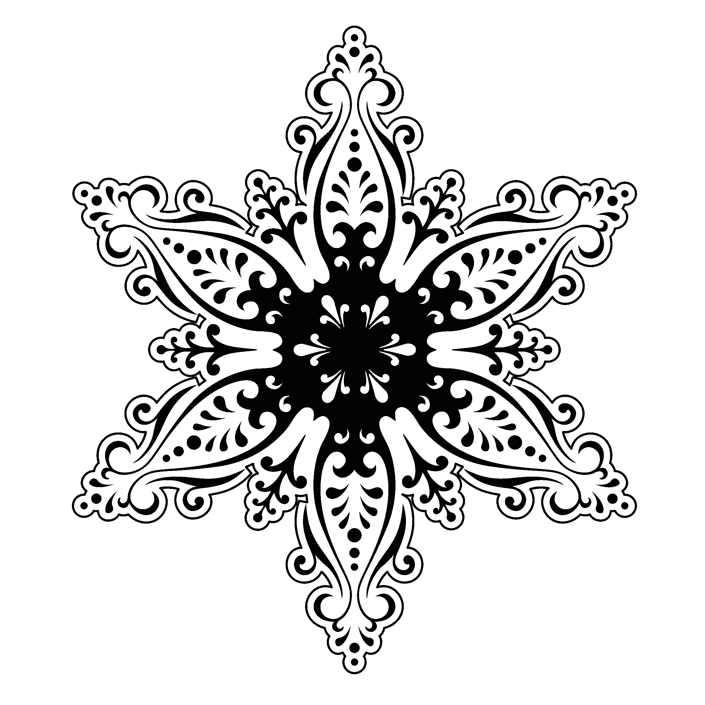 Dibujo para colorear: Copo de Nieve (Naturaleza y Estaciones) #160611 - Dibujos para Colorear e Imprimir Gratis