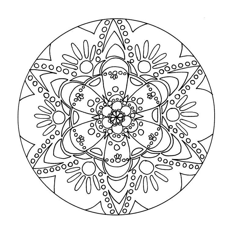 Dibujo para colorear: Copo de Nieve (Naturaleza y Estaciones) #160687 - Dibujos para Colorear e Imprimir Gratis