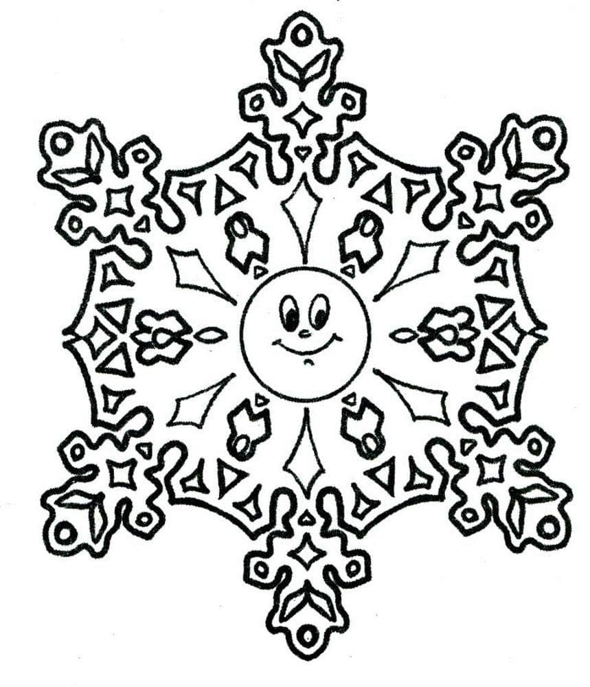 Dibujo gratuito Copo de Nieve #190282 de la coleccion Naturaleza y Estaciones para imprimir