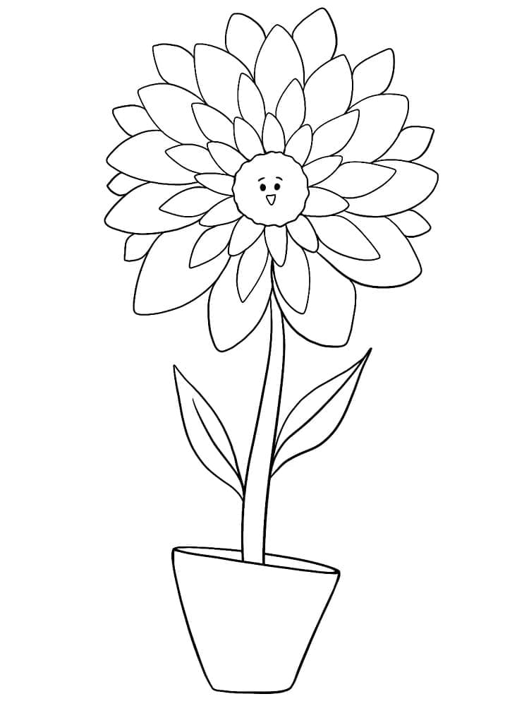 Dibujo gratuito Dalia #176525 de la coleccion Naturaleza y Estaciones para imprimir