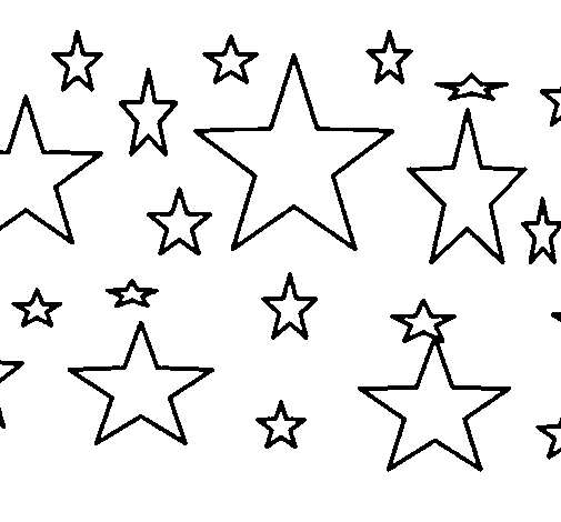 Dibujo para colorear: Estrellas (Naturaleza y Estaciones) #155905 - Dibujos para Colorear e Imprimir Gratis