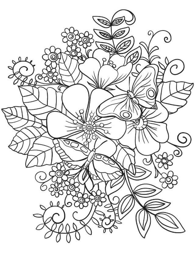 Dibujo para colorear: Flor (Naturaleza y Estaciones) #170918 - Dibujos para Colorear e Imprimir Gratis
