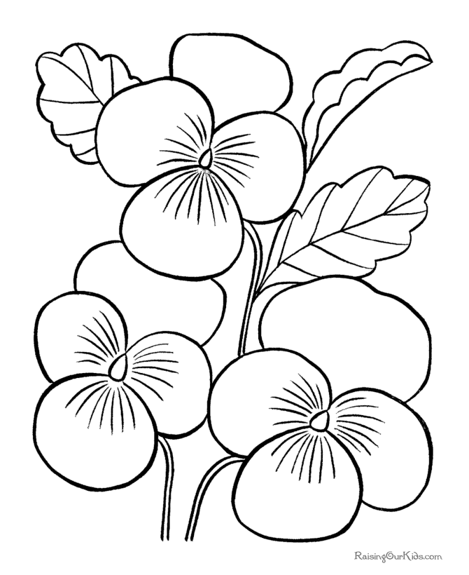 Dibujo para colorear: Flores (Naturaleza y Estaciones) #155085 - Dibujos para Colorear e Imprimir Gratis