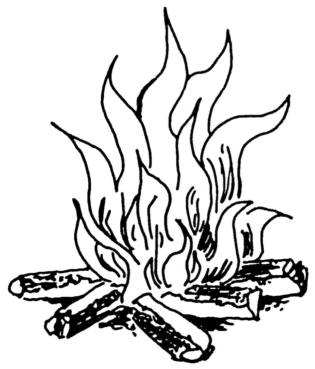 Dibujo para colorear: Fuego (Naturaleza y Estaciones) #188312 - Dibujos para Colorear e Imprimir Gratis