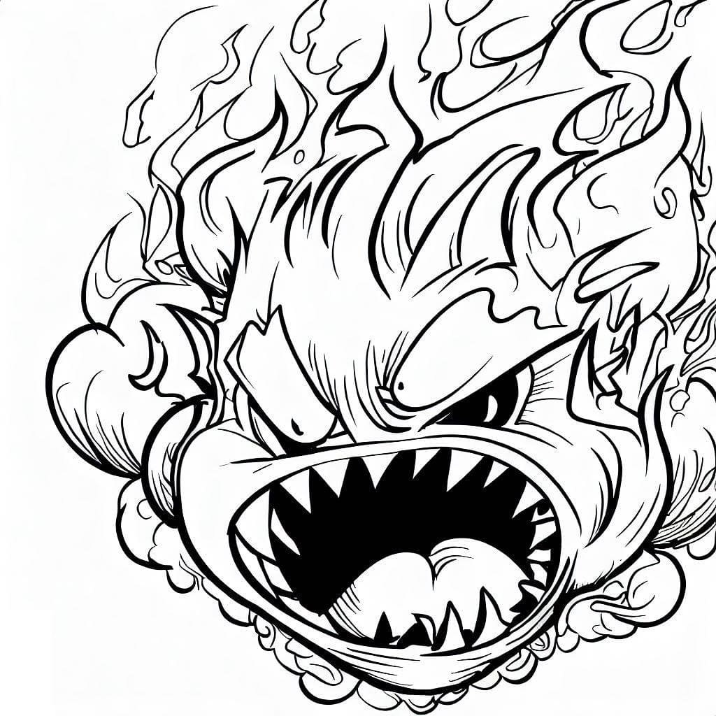 Dibujo para colorear: Fuego (Naturaleza y Estaciones) #188316 - Dibujos para Colorear e Imprimir Gratis