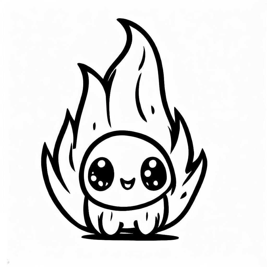 Dibujo para colorear: Fuego (Naturaleza y Estaciones) #188325 - Dibujos para Colorear e Imprimir Gratis