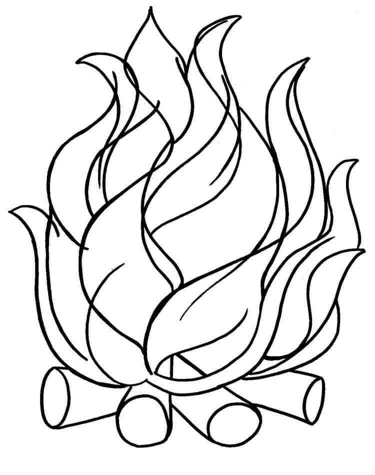 Dibujo para colorear: Fuego (Naturaleza y Estaciones) #188337 - Dibujos para Colorear e Imprimir Gratis
