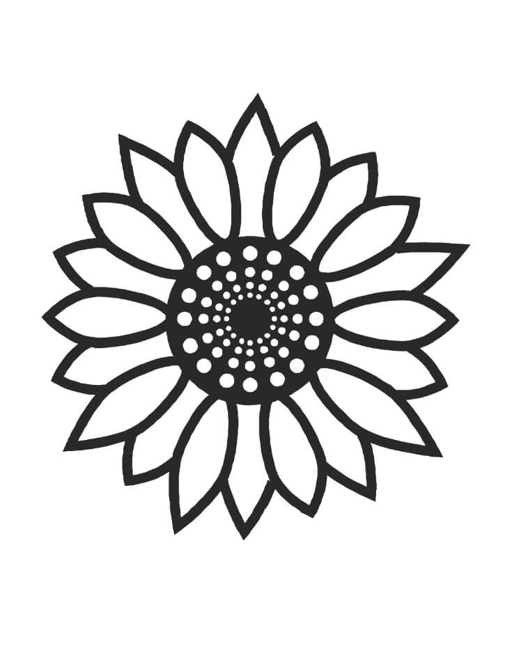 Dibujo para colorear: Girasol (Naturaleza y Estaciones) #171027 - Dibujos para Colorear e Imprimir Gratis