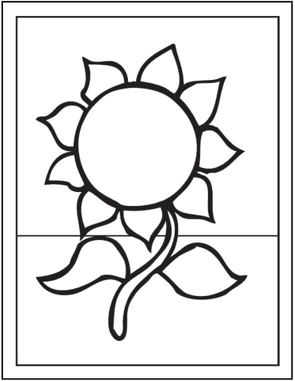 Dibujo para colorear: Girasol (Naturaleza y Estaciones) #171042 - Dibujos para Colorear e Imprimir Gratis