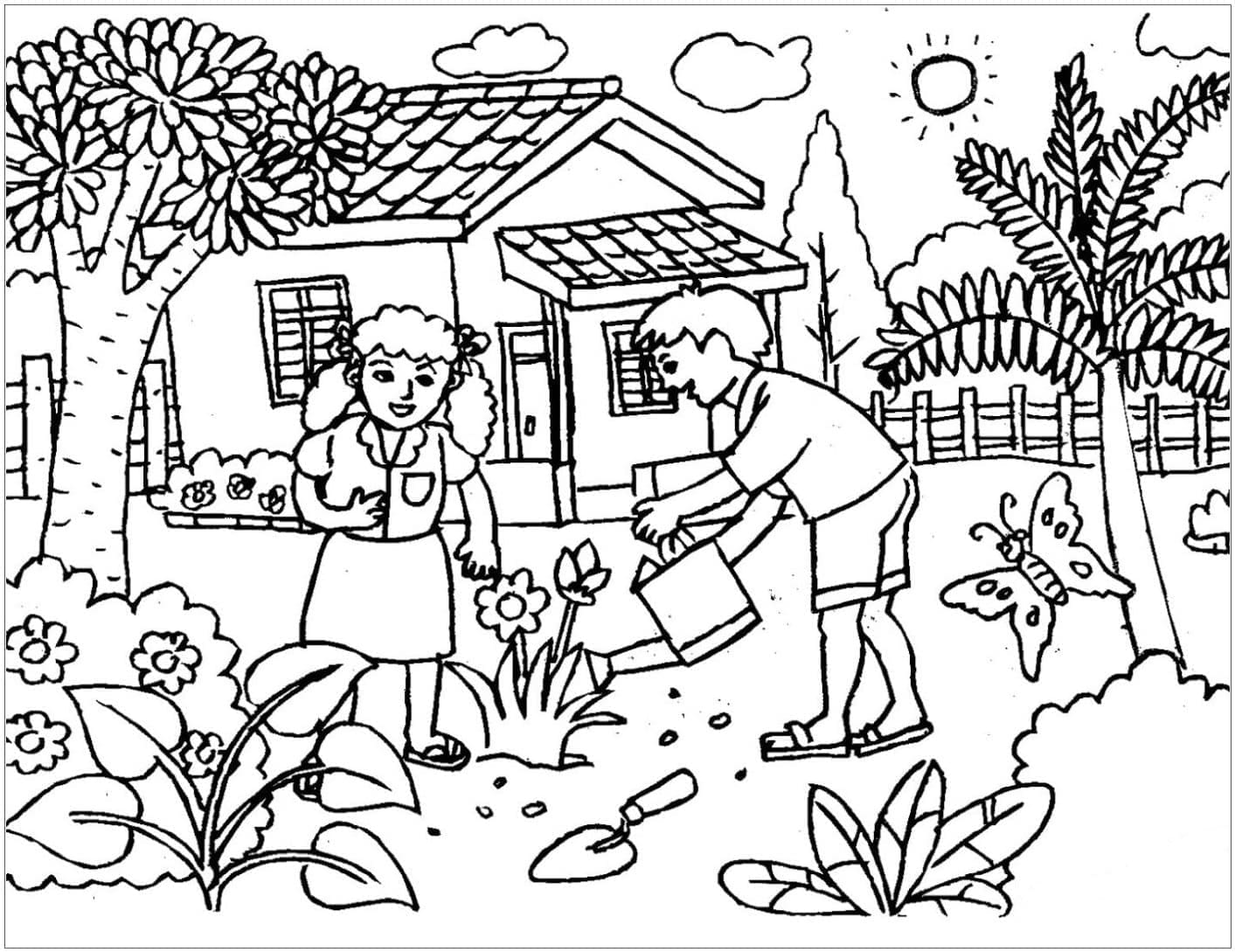 Dibujo gratuito Jardín #180027 de la coleccion Naturaleza y Estaciones para imprimir
