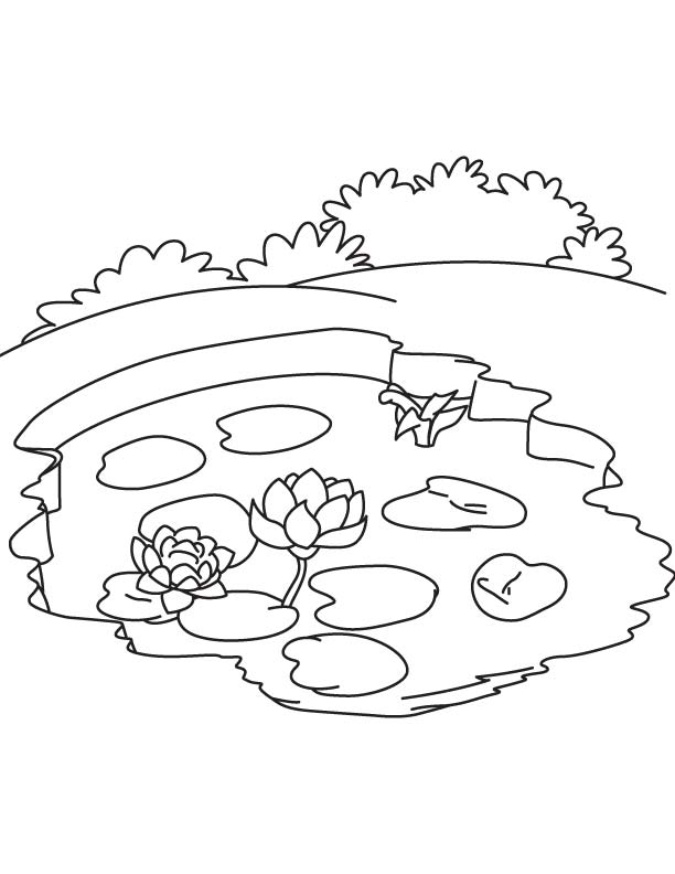 Dibujo para colorear: Lago (Naturaleza y Estaciones) #166098 - Dibujos para Colorear e Imprimir Gratis
