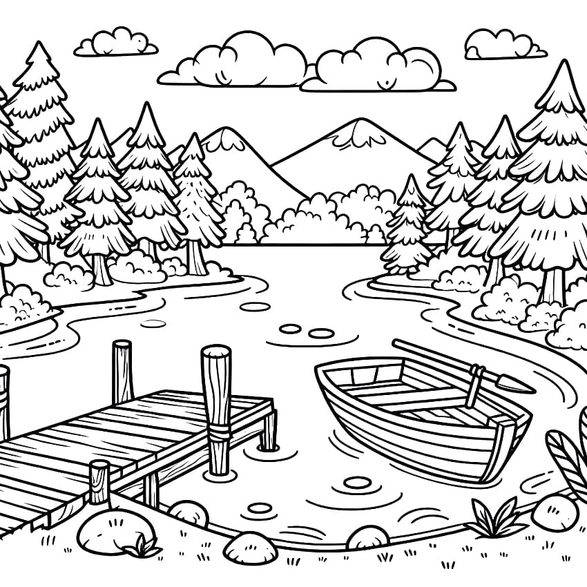 Dibujo gratuito Lago #207338 de la coleccion Naturaleza y Estaciones para imprimir Dibujo gratuito Lago #207338 de la coleccion Naturaleza y Estaciones para imprimir