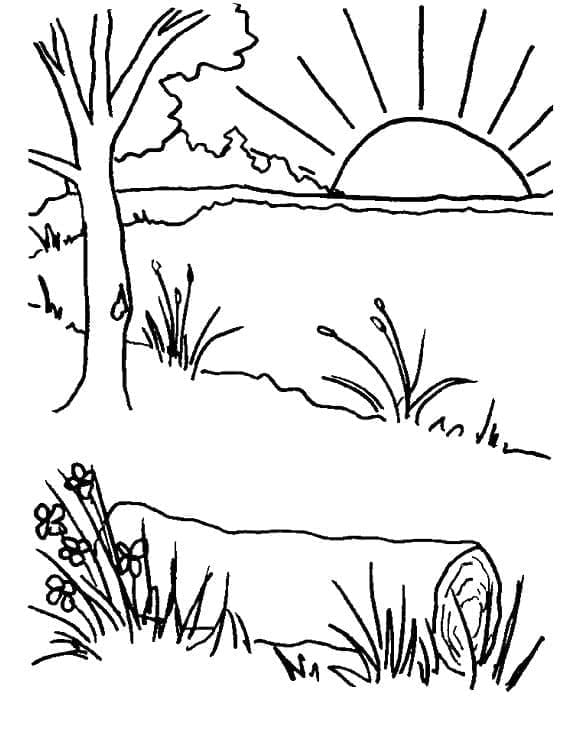 Dibujo gratuito Lago #207340 de la coleccion Naturaleza y Estaciones para imprimir
