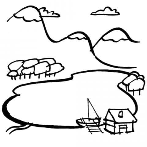 Dibujo gratuito Lago #207360 de la coleccion Naturaleza y Estaciones para imprimir