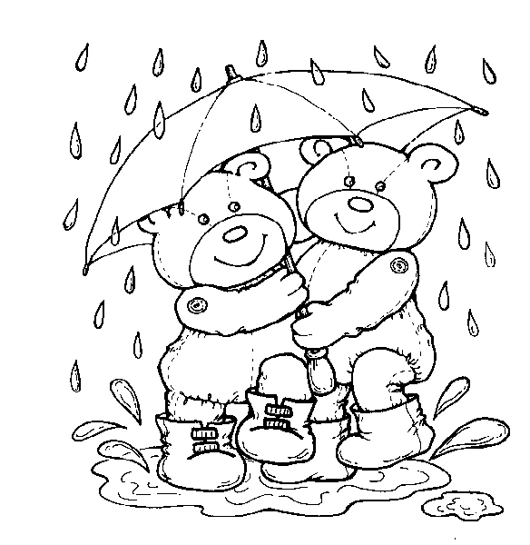 Dibujo para colorear: Lluvia (Naturaleza y Estaciones) #158232 - Dibujos para Colorear e Imprimir Gratis