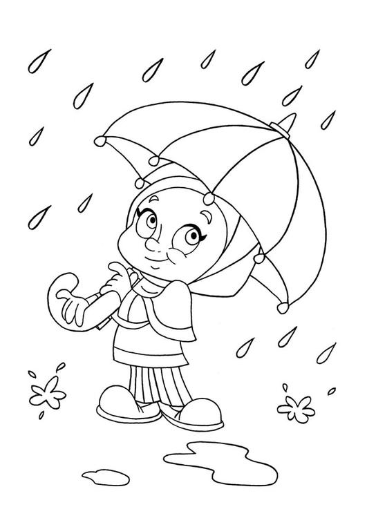 Dibujo para colorear: Lluvia (Naturaleza y Estaciones) #158253 - Dibujos para Colorear e Imprimir Gratis