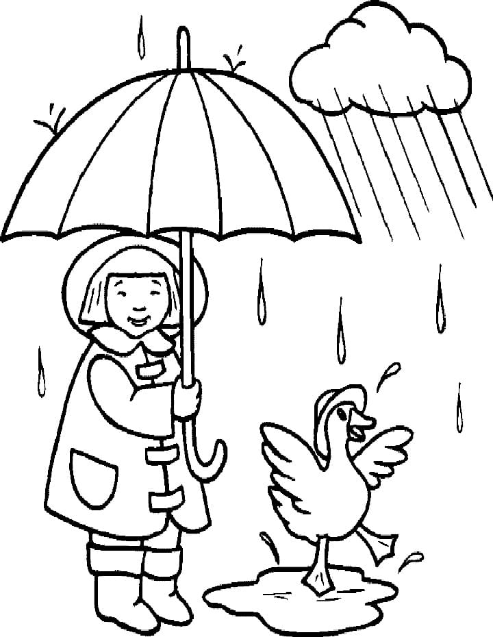 Dibujo gratuito Lluvia #193787 de la coleccion Naturaleza y Estaciones para imprimir