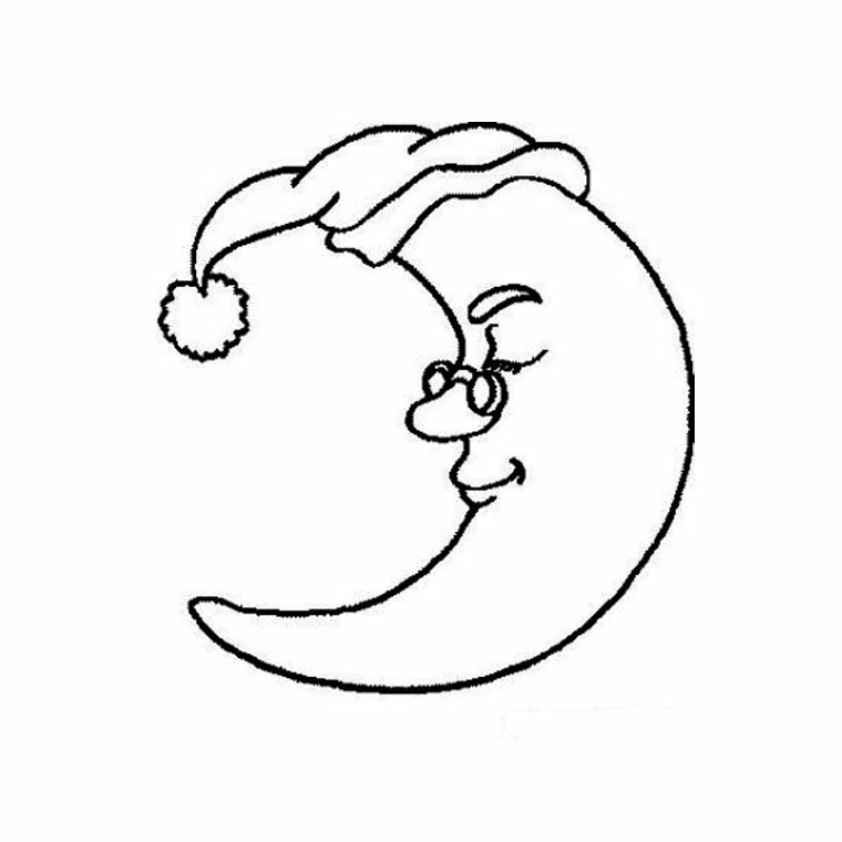 Dibujo gratuito Luna #155568 de la coleccion Naturaleza y Estaciones para imprimir