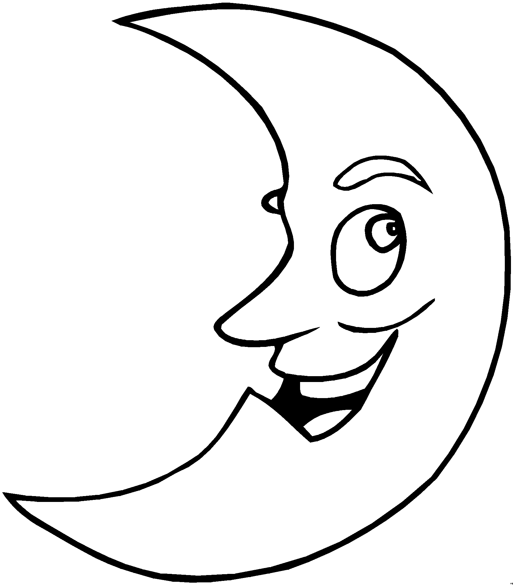 Dibujo gratuito Luna #155570 de la coleccion Naturaleza y Estaciones para imprimir