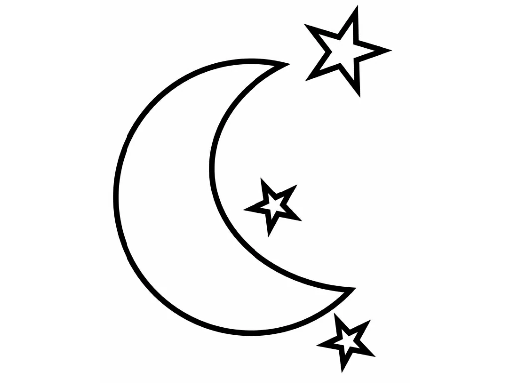 Dibujo gratuito Luna #155573 de la coleccion Naturaleza y Estaciones para imprimir