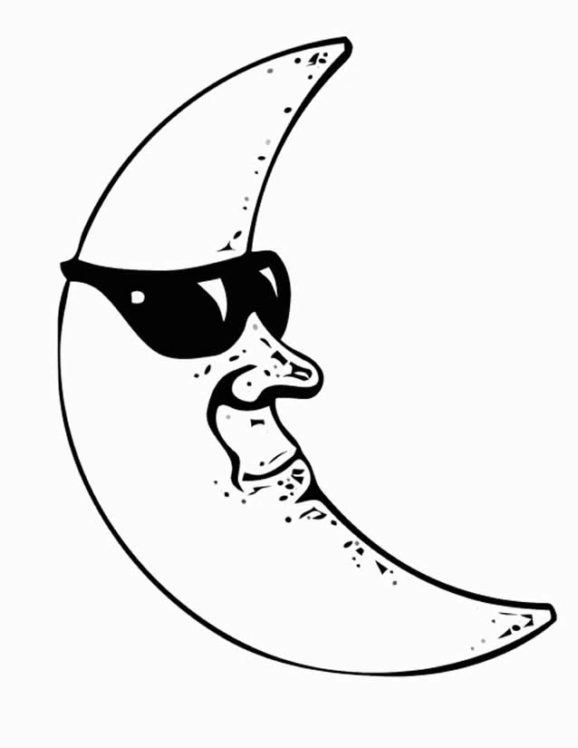 Dibujo gratuito Luna #155577 de la coleccion Naturaleza y Estaciones para imprimir