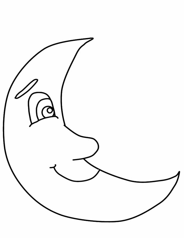 Dibujo gratuito Luna #155591 de la coleccion Naturaleza y Estaciones para imprimir