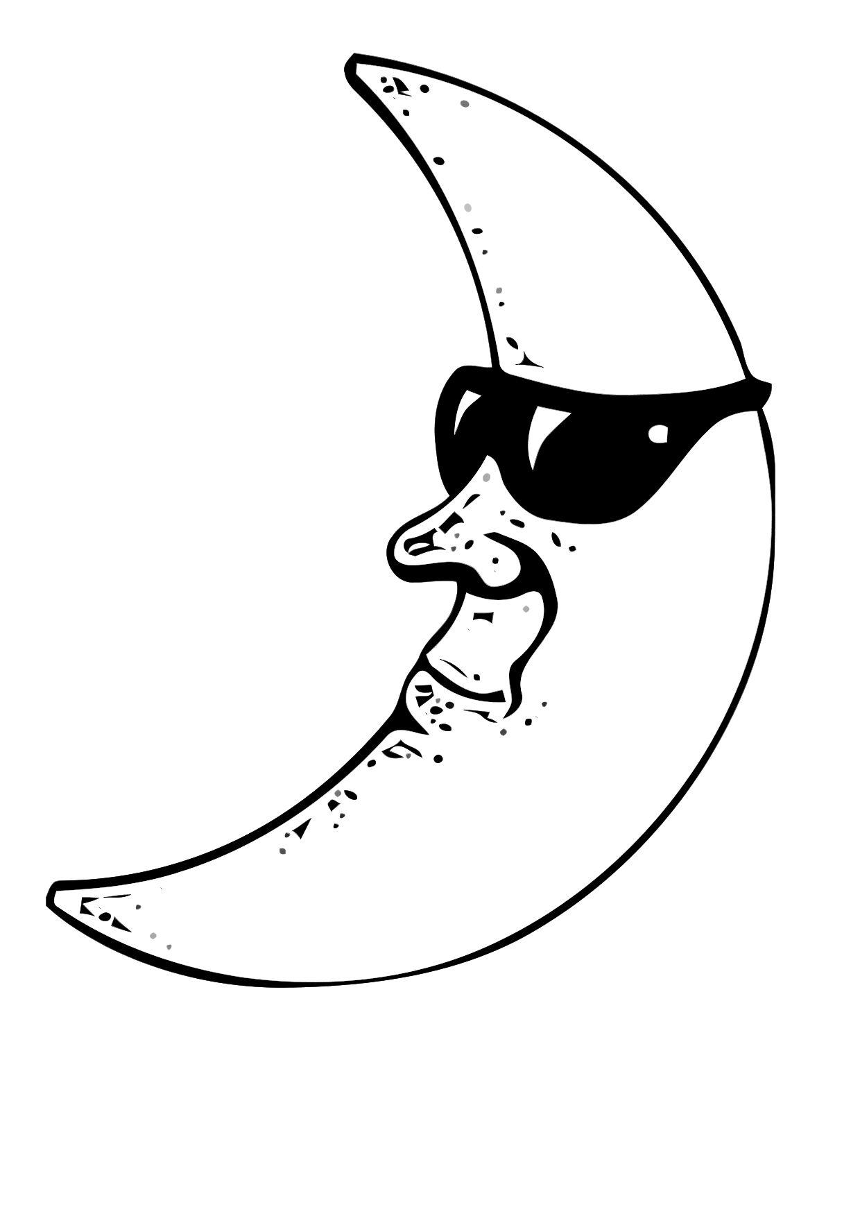 Dibujo gratuito Luna #155595 de la coleccion Naturaleza y Estaciones para imprimir