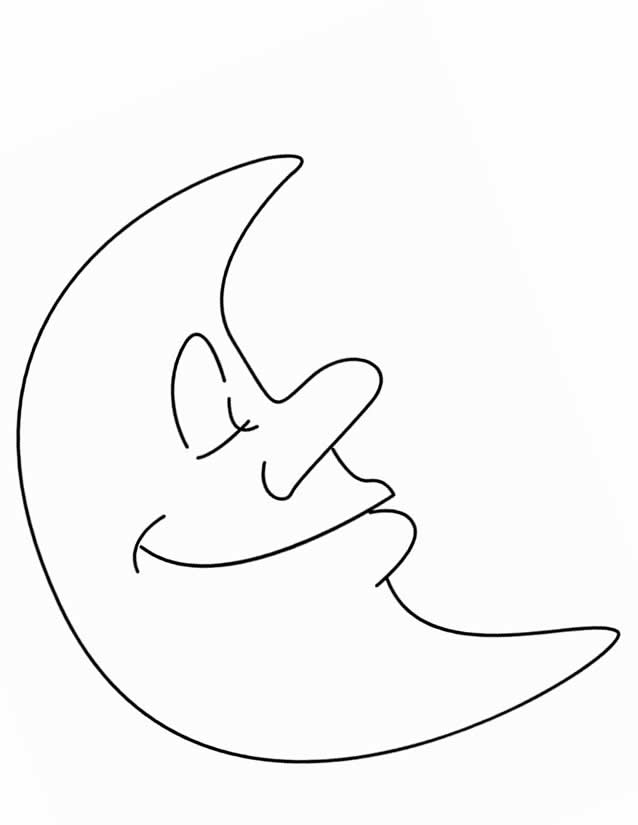 Dibujo gratuito Luna #155601 de la coleccion Naturaleza y Estaciones para imprimir