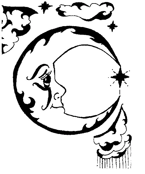 Dibujo gratuito Luna #155602 de la coleccion Naturaleza y Estaciones para imprimir