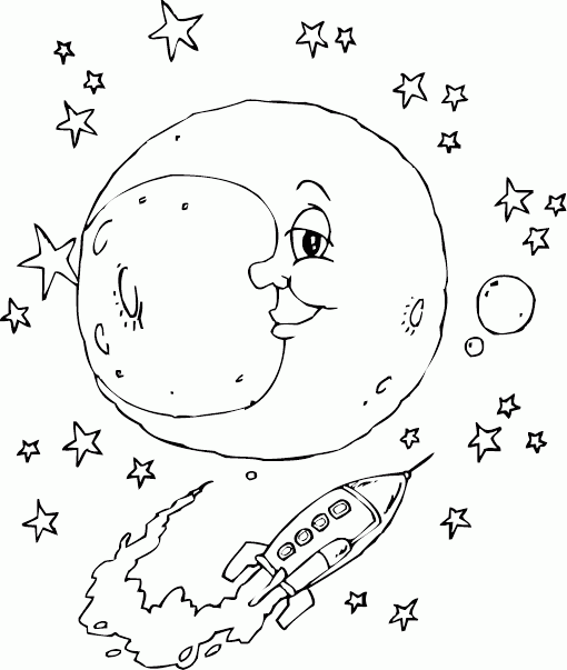Dibujo gratuito Luna #155611 de la coleccion Naturaleza y Estaciones para imprimir
