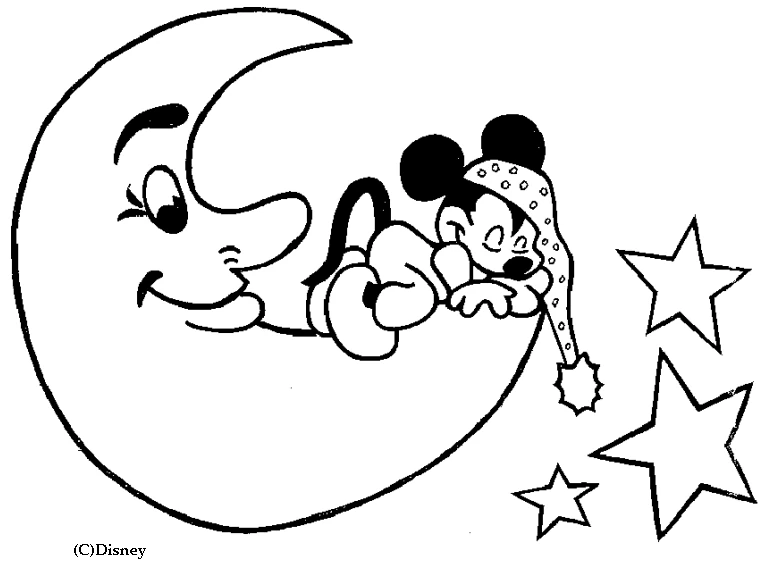 Dibujo gratuito Luna #155637 de la coleccion Naturaleza y Estaciones para imprimir