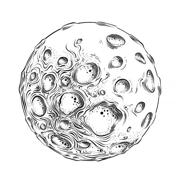 Dibujo gratuito Luna #188742 de la coleccion Naturaleza y Estaciones para imprimir