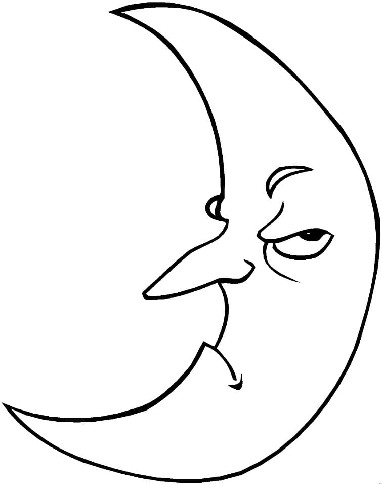 Dibujo gratuito Luna #188752 de la coleccion Naturaleza y Estaciones para imprimir