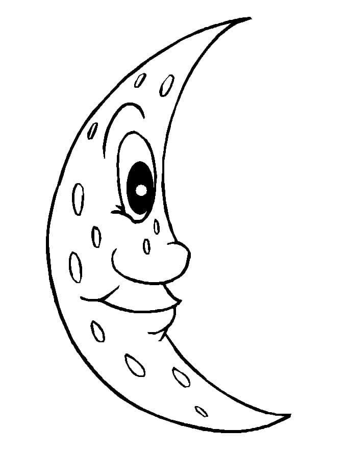 Dibujo gratuito Luna #188764 de la coleccion Naturaleza y Estaciones para imprimir