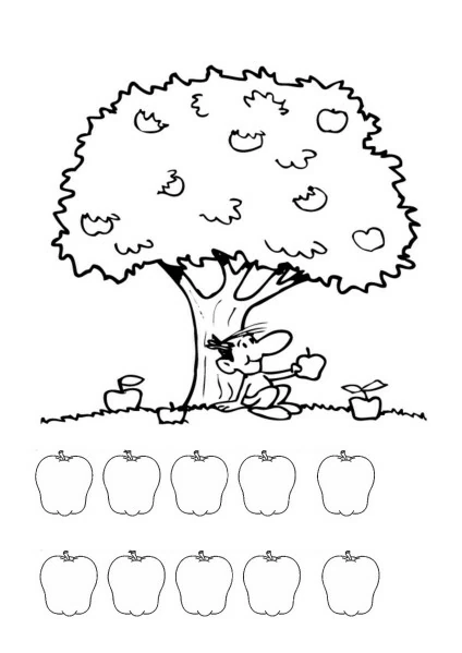 Dibujo gratuito Manzano #163529 de la coleccion Naturaleza y Estaciones para imprimir