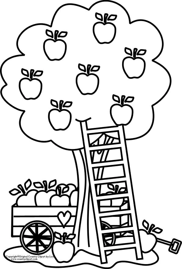 Dibujo gratuito Manzano #163782 de la coleccion Naturaleza y Estaciones para imprimir