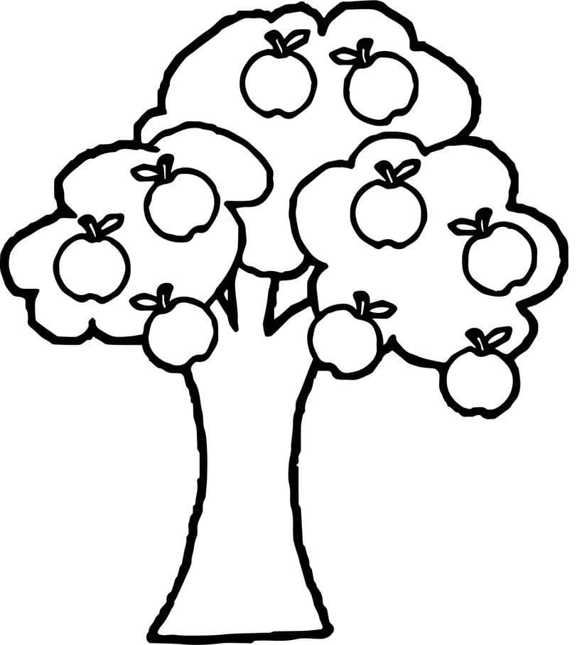 Dibujo gratuito Manzano #174064 de la coleccion Naturaleza y Estaciones para imprimir