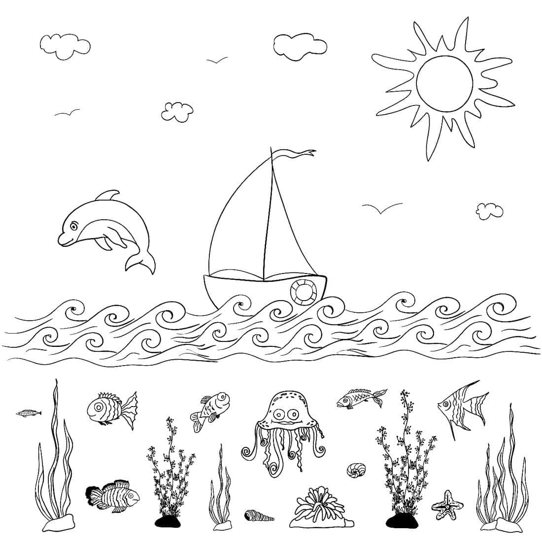 Dibujo gratuito Mar #193478 de la coleccion Naturaleza y Estaciones para imprimir Dibujo gratuito Mar #193478 de la coleccion Naturaleza y Estaciones para imprimir