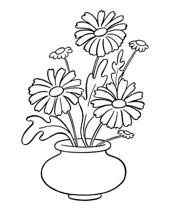 Dibujo para colorear: Margarita (Naturaleza y Estaciones) #176533 - Dibujos para Colorear e Imprimir Gratis
