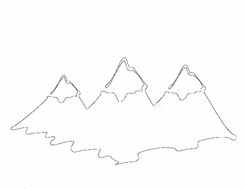 Dibujo para colorear: Montaña (Naturaleza y Estaciones) #156484 - Dibujos para Colorear e Imprimir Gratis