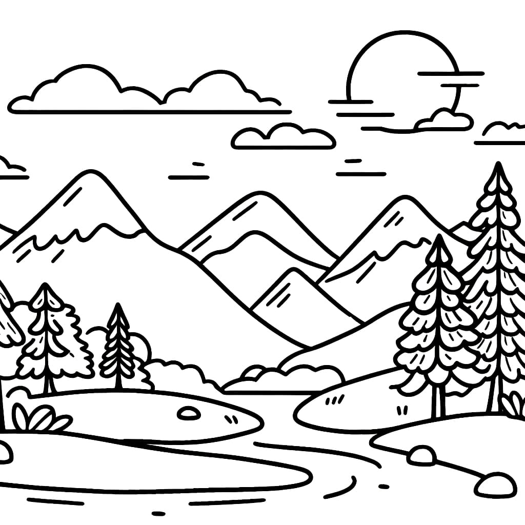 Dibujo gratuito Montaña #201829 de la coleccion Naturaleza y Estaciones para imprimir Dibujo gratuito Montaña #201829 de la coleccion Naturaleza y Estaciones para imprimir