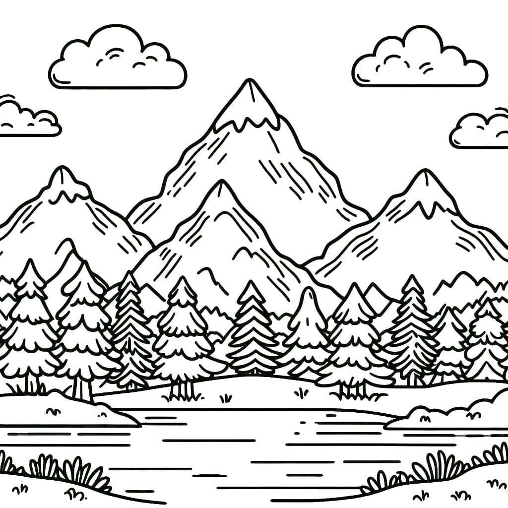 Dibujo gratuito Montaña #201833 de la coleccion Naturaleza y Estaciones para imprimir Dibujo gratuito Montaña #201833 de la coleccion Naturaleza y Estaciones para imprimir