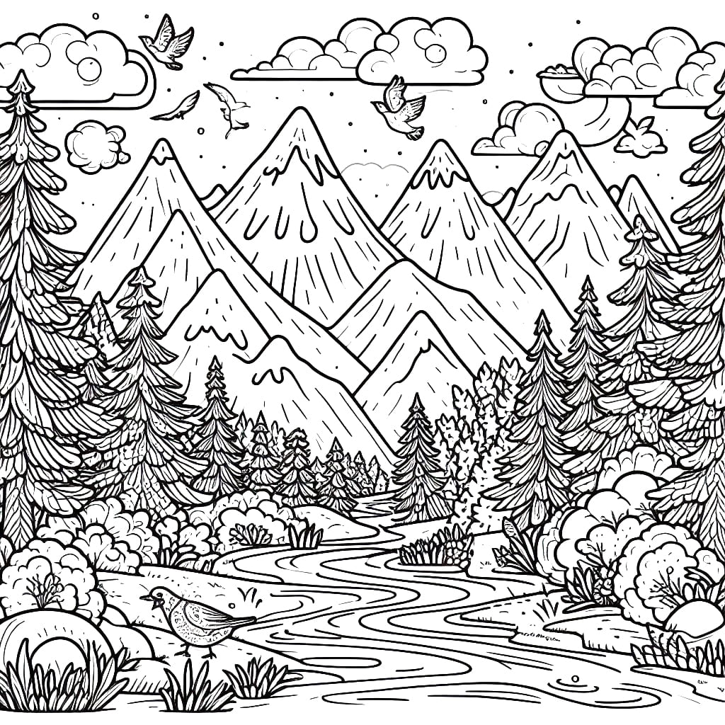 Dibujo gratuito Montaña #201834 de la coleccion Naturaleza y Estaciones para imprimir Dibujo gratuito Montaña #201834 de la coleccion Naturaleza y Estaciones para imprimir